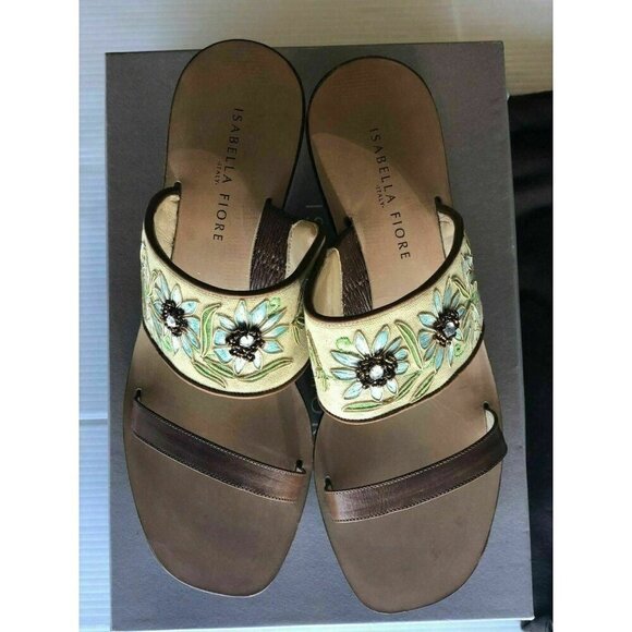 Isabella Fiore Womens Toffe Fiji Sandals Wedges Size 10 M - Picture 1 of 11